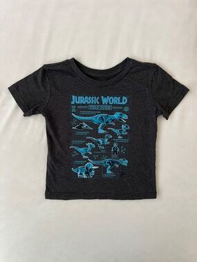 jumping beans Black Tee with Blue Jurassic World Dino Field Guide